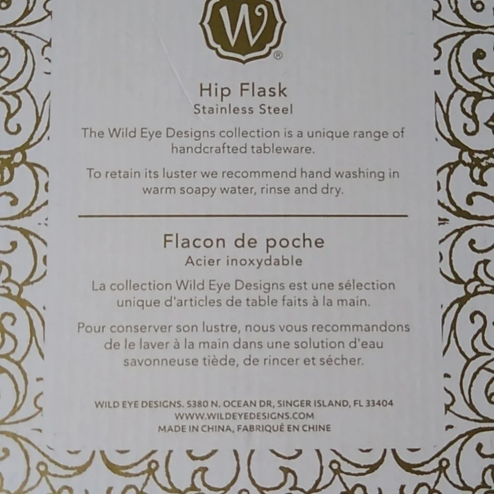 NIB Wild Eye Designs Round Hip Flask - From Miss to Mrs - Picture 7 of 9